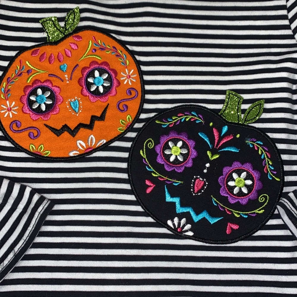 Emily rose day of the dead striped Halloween tutu dress size 6 - Picture 2 of 9